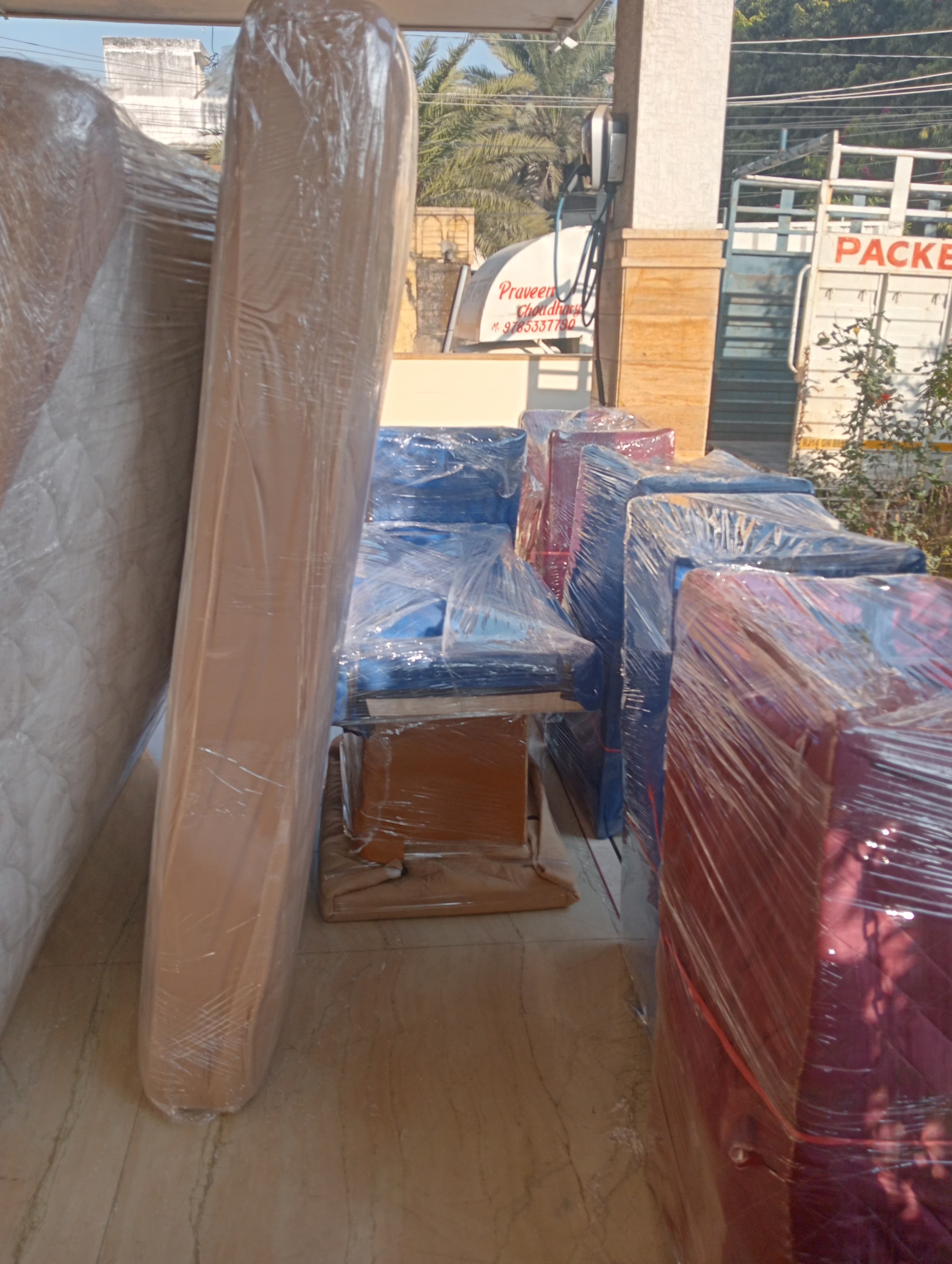 Unpacking kitchen items in a new home