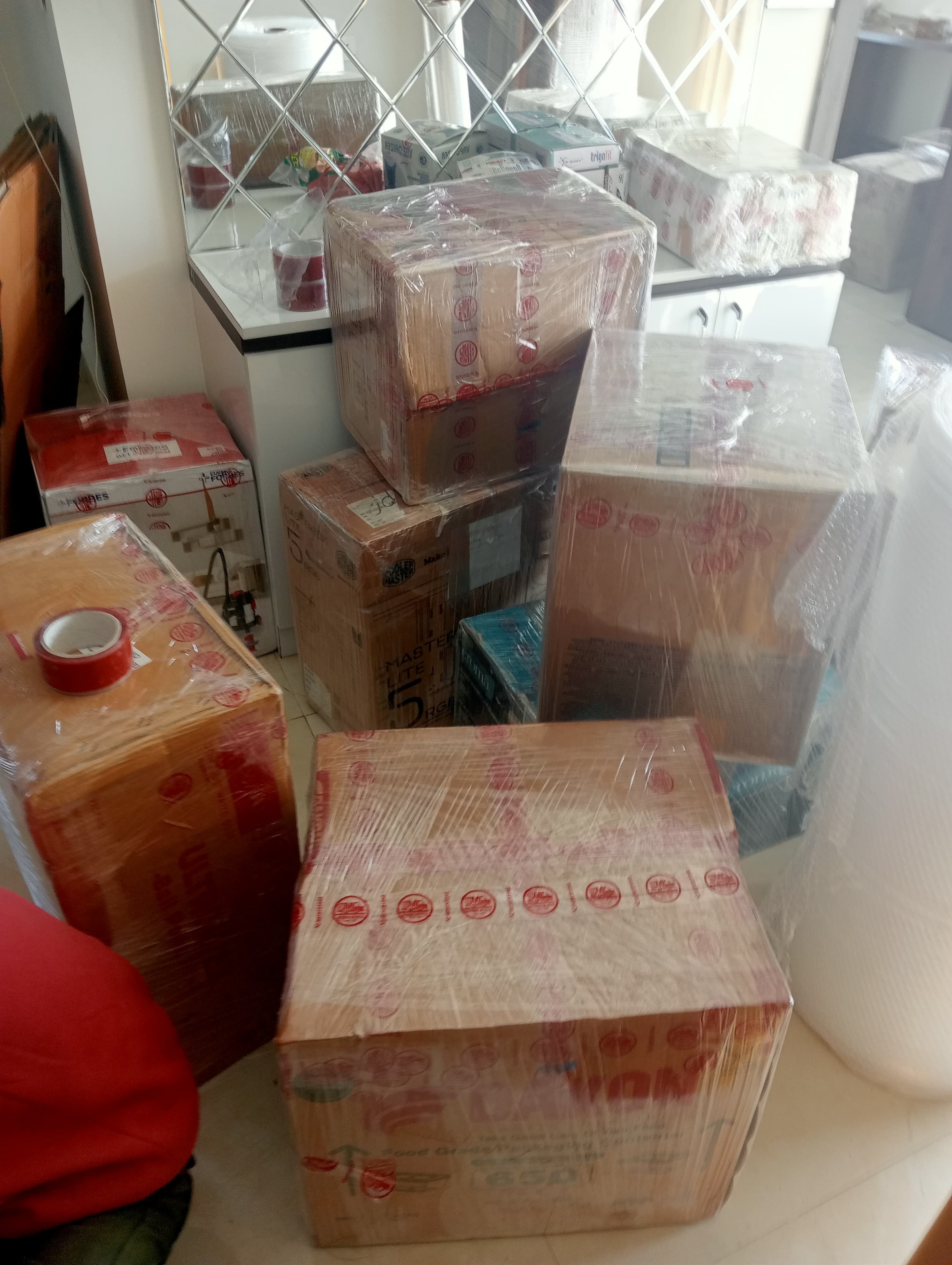 Packing books into sturdy boxes