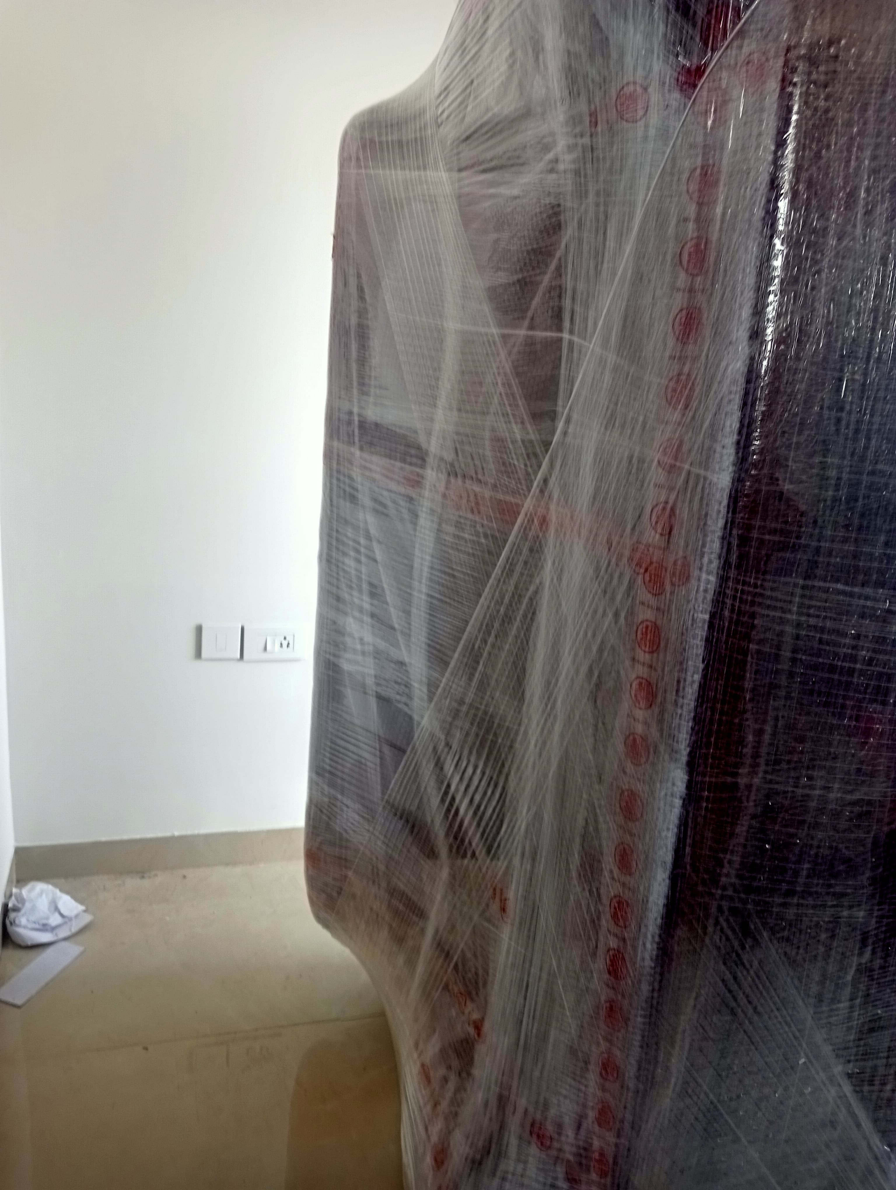 Moving truck at a highway rest stop