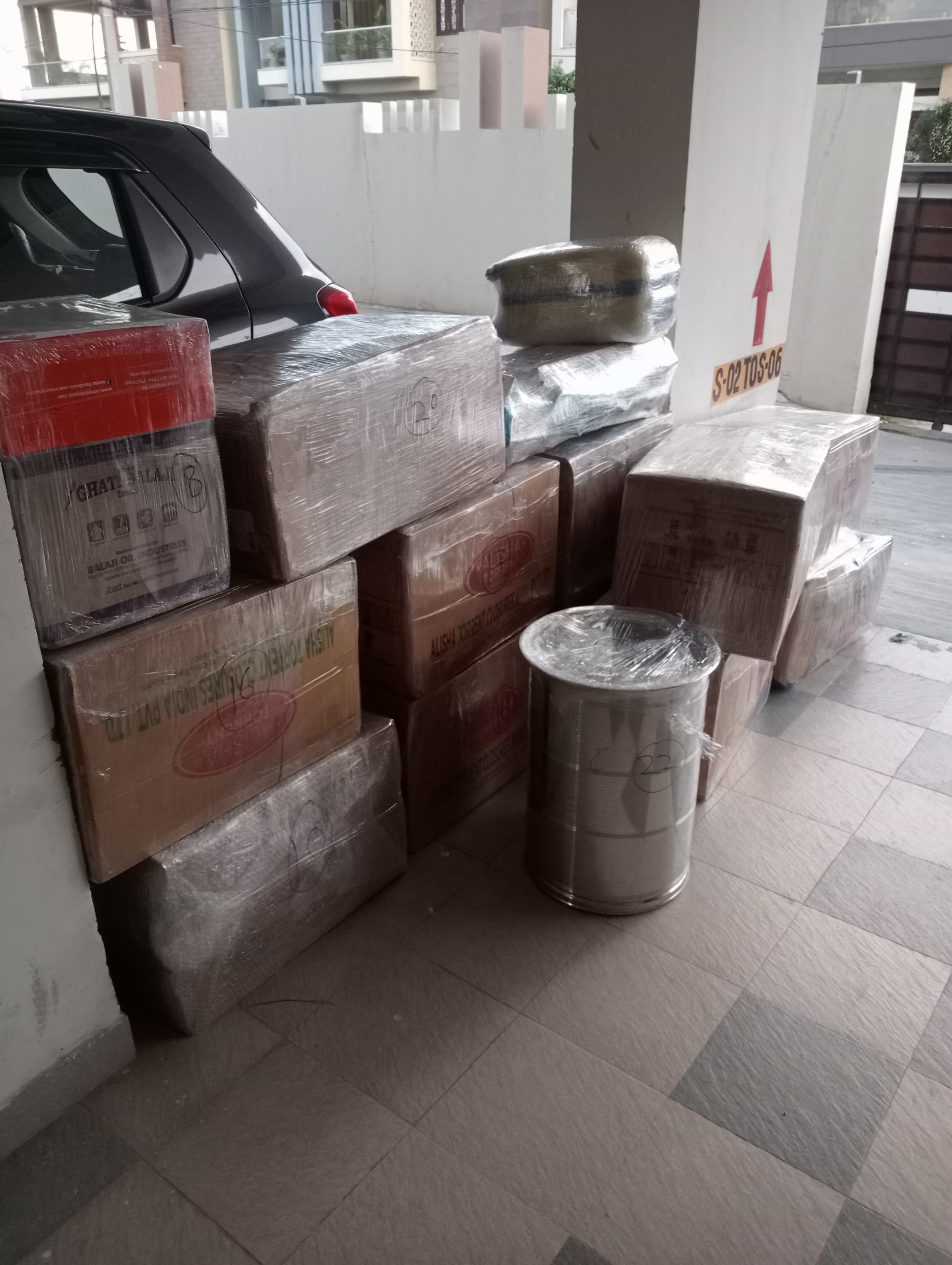 Office team setting up conference room equipment