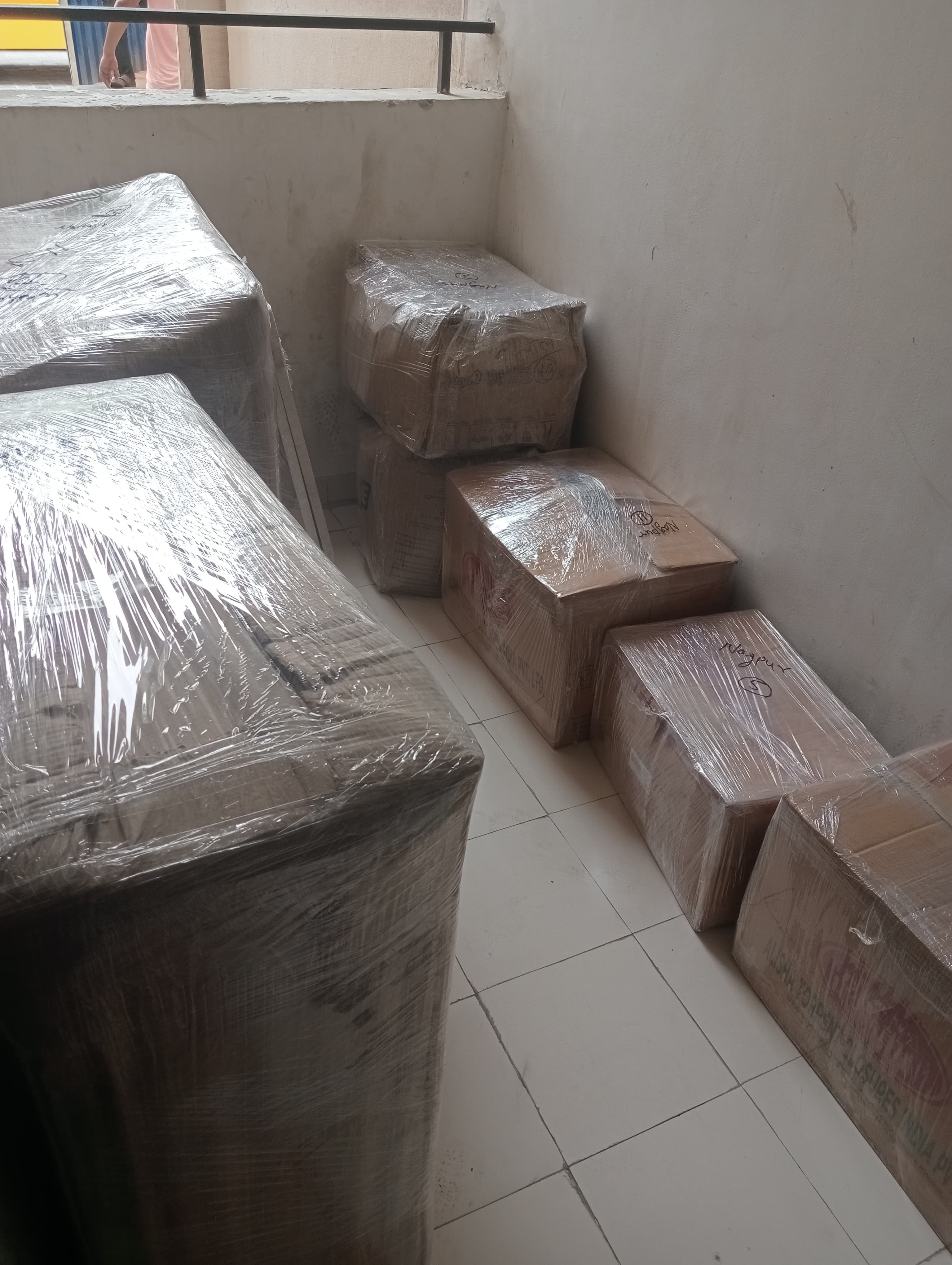 Family organizing their new bedroom