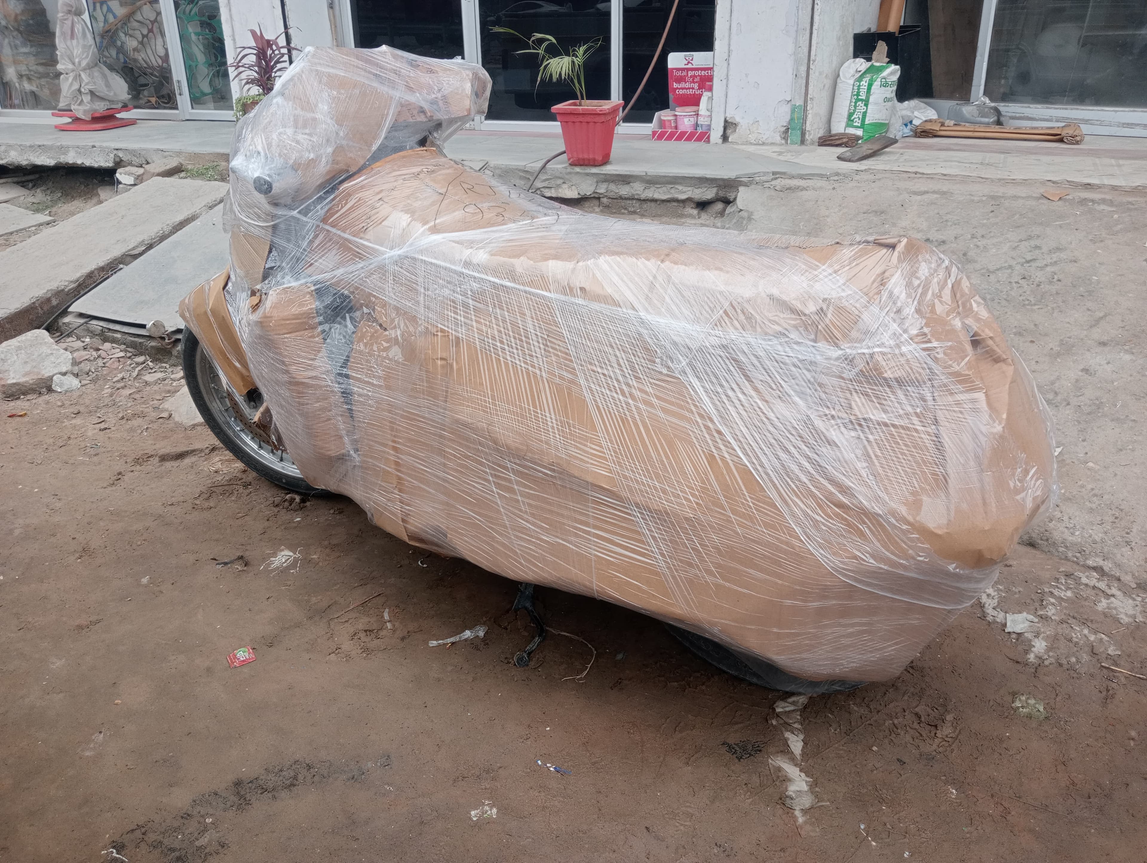 Office relocation team moving printers