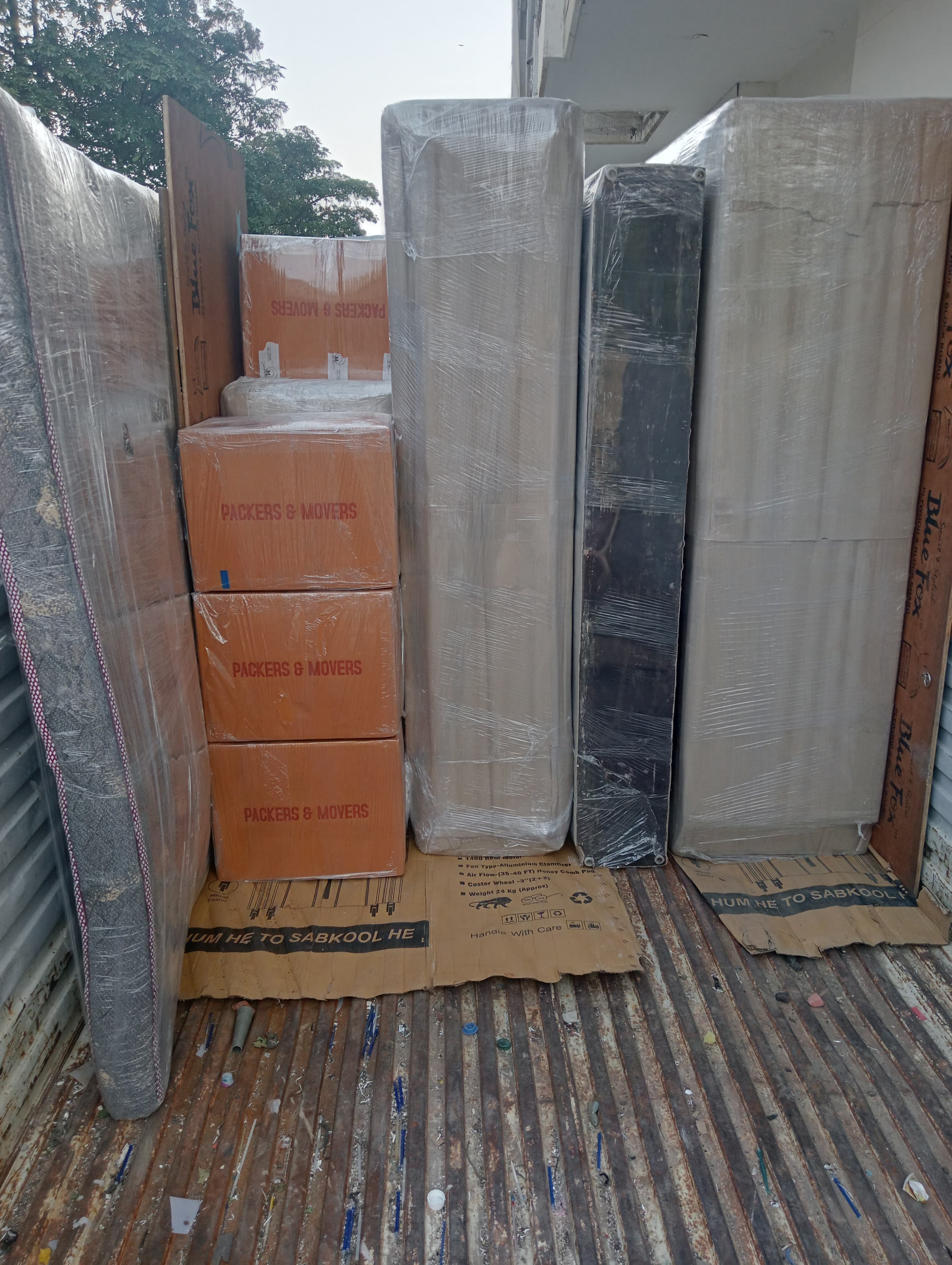 Office team moving server equipment